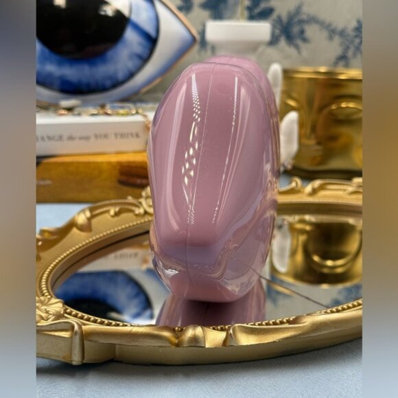 🆕 LULU GUINNESS 🧿 NWOT Iconic Lips Perspex Clutch - Light Magenta - Picture 7 of 16